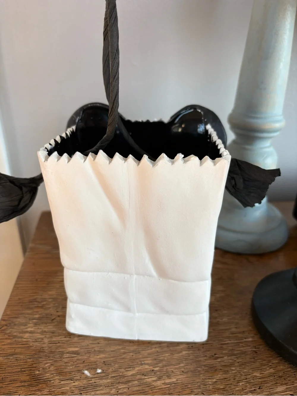 Ceramic Gift Bag Floral Container with 3D Mickey Mouse Like Cartoon